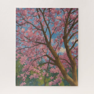 Spring Canopy – Blossom Tree & Blue Sky Painting Jigsaw Puzzle