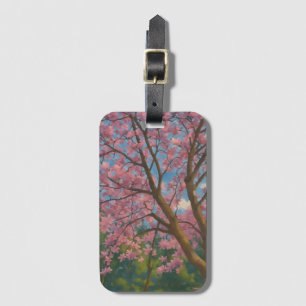 Spring Canopy – Blossom Tree & Blue Sky Painting Luggage Tag