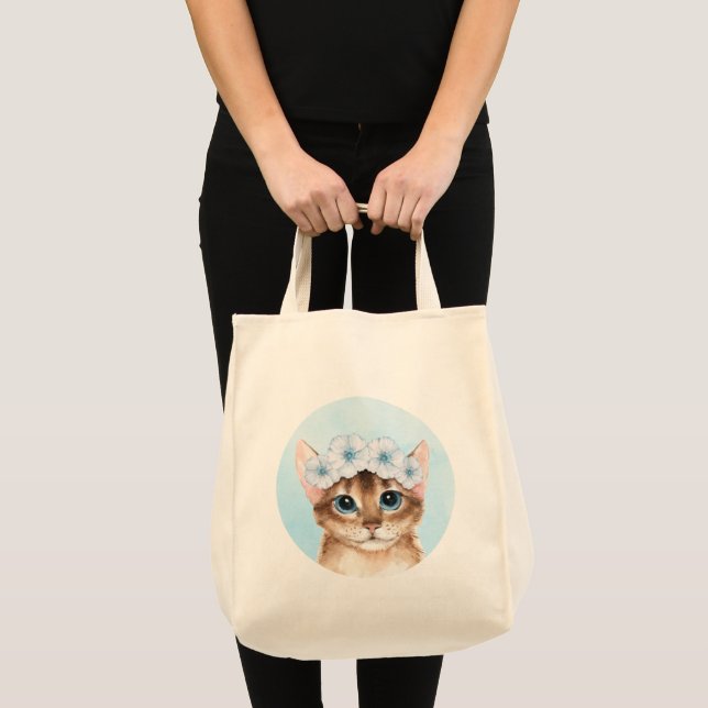 Spring cat tote bag (Front (Product))