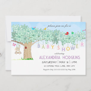 Spring Celebration Garden Party   Baby Shower Invitation