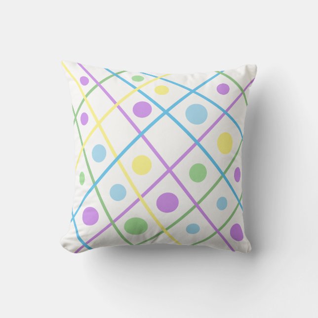 Spring Celebration-White Background Throw Pillow (Front)