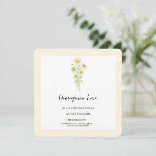 SPRING Chamomile Simple Douche nuptiale Invitation