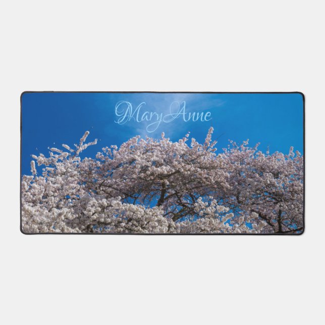 Spring Cherry Blossom Desk Mat (Front)