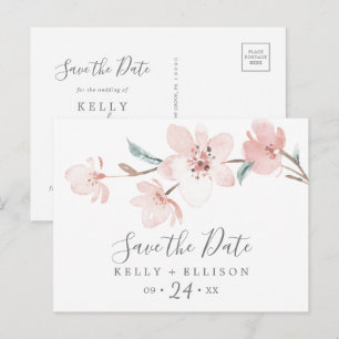 Spring Cherry Blossom Enregistrer la date Carte po