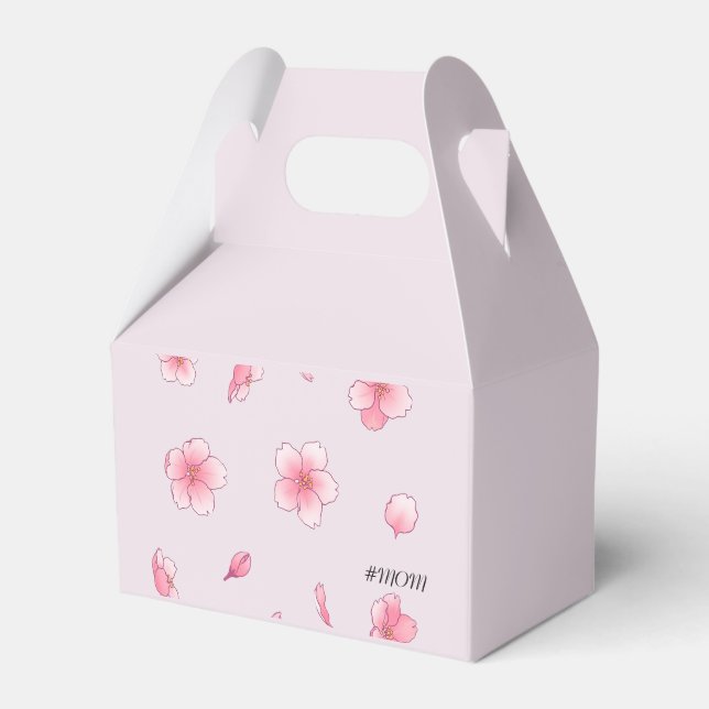 Spring Cherry Blossom Favor Box (Front Side)