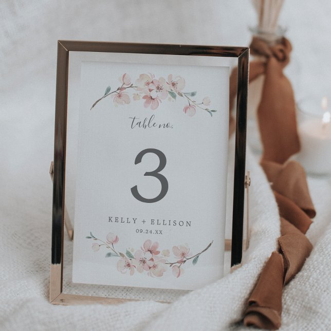 Spring Cherry Blossom Table Number (Creator Uploaded)