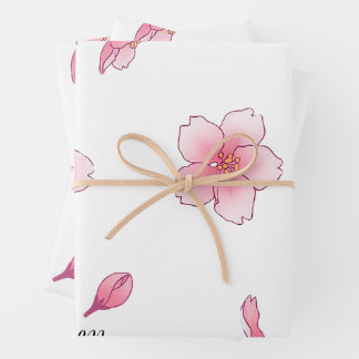 Spring Cherry Blossom Wrapping Paper Sheet