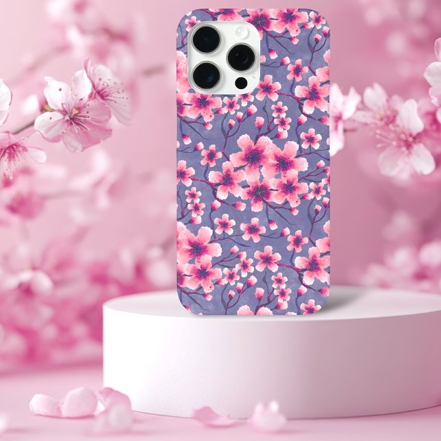 Spring Cherry Blossoms deep lilac Case-Mate iPhone Case (Cherry blossom iPhone case)