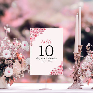Spring Cherry Wedding – Sakura Flower  Table Number