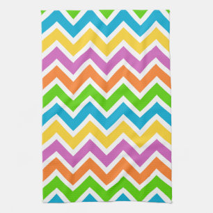 spring chevron kitchen towel