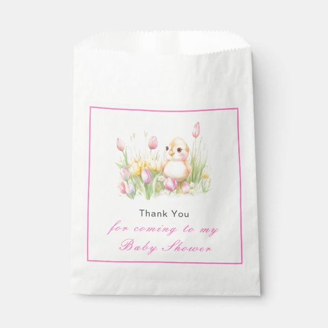 Spring Chick Baby Shower Favour Bag (Front)