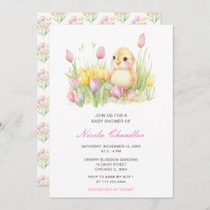 Spring Chick Baby Shower Invitation