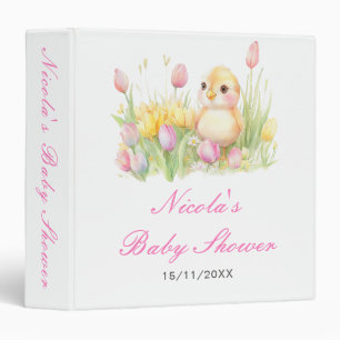 Spring Chick Baby Shower Photo Album Binder