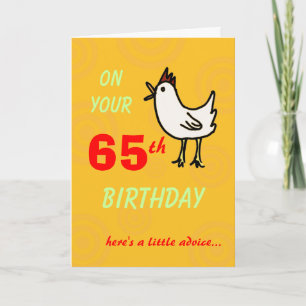 Spring Chicken 65th Birthday Card
