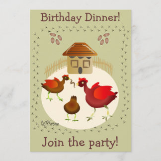 Spring chicken art card any occasion-customize!