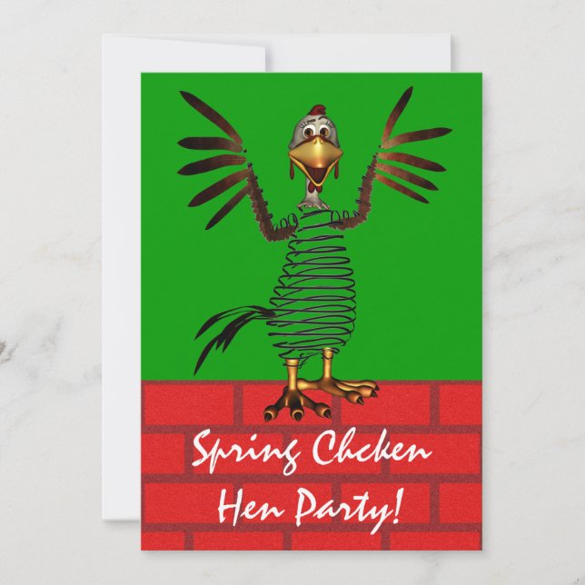 Spring Chicken invite (Front)