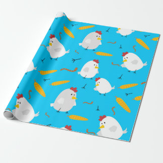 Spring Chicken Pattern Wrapping Paper
