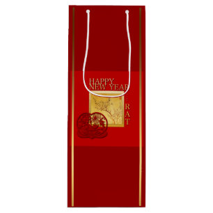 Spring Chinese Rat Year 2020 Wine Gift Bag
