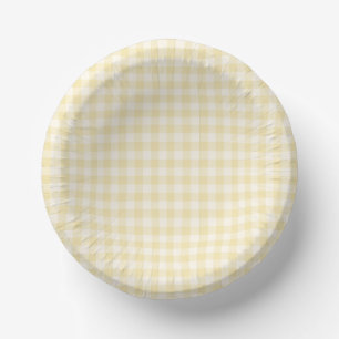 Spring Classic Gingham Buttercream Paper Plate