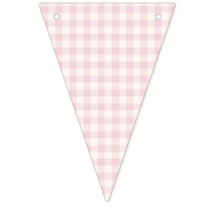 Spring Classic Gingham Soft Blush Bunting Flags