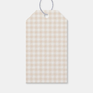Spring Classic Gingham Soft Linen Gift Tags