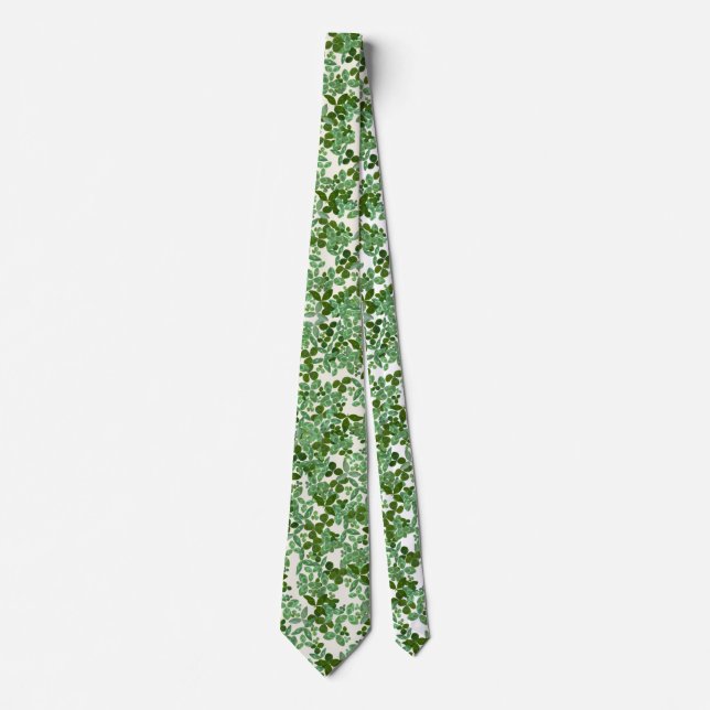 Spring Clover - Green Botanical Tie (Front)