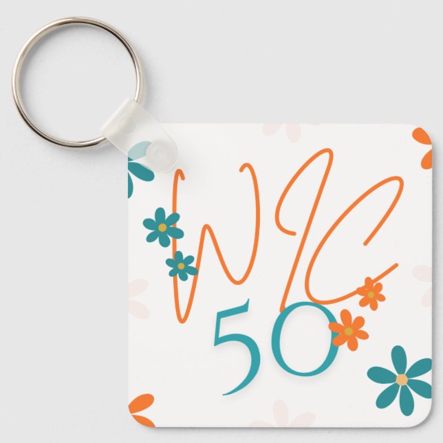 Spring Collection Squared Keychain  (Front)