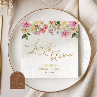 Spring Colorful Floral Bridal Shower Napkin