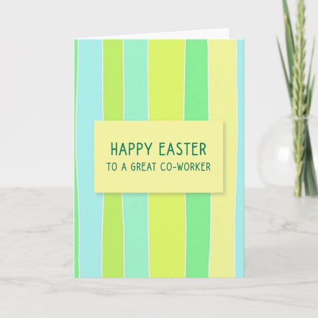 Spring Colors Easter Message Card (Front)