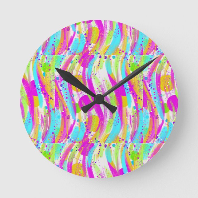 SPRING COLORS ROUND CLOCK (Front)