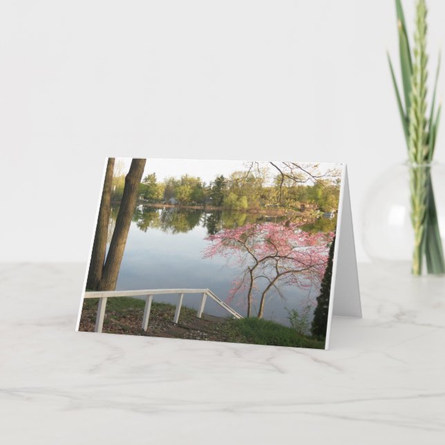 Spring colour on Pine Lake #2 Card (Front)