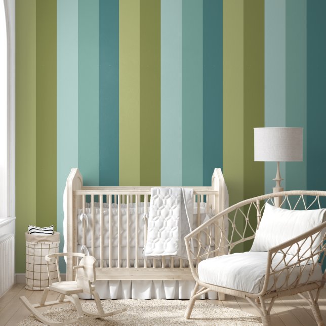 Spring colour stripes pattern wallpaper (Kids)