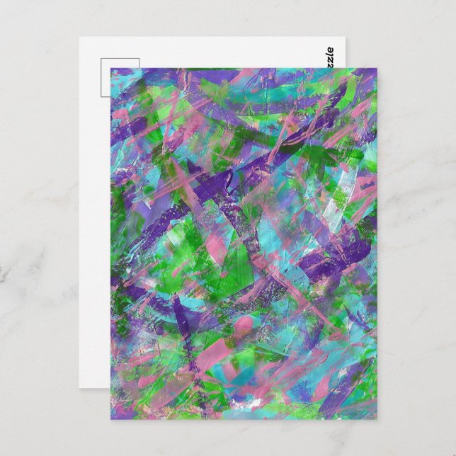 Spring: Colourful Abstract  Postcard (Front/Back)