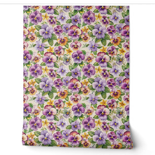 Spring colourful violets flowers purple floral wallpaper