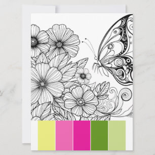 Spring Colouring Cards For Adults