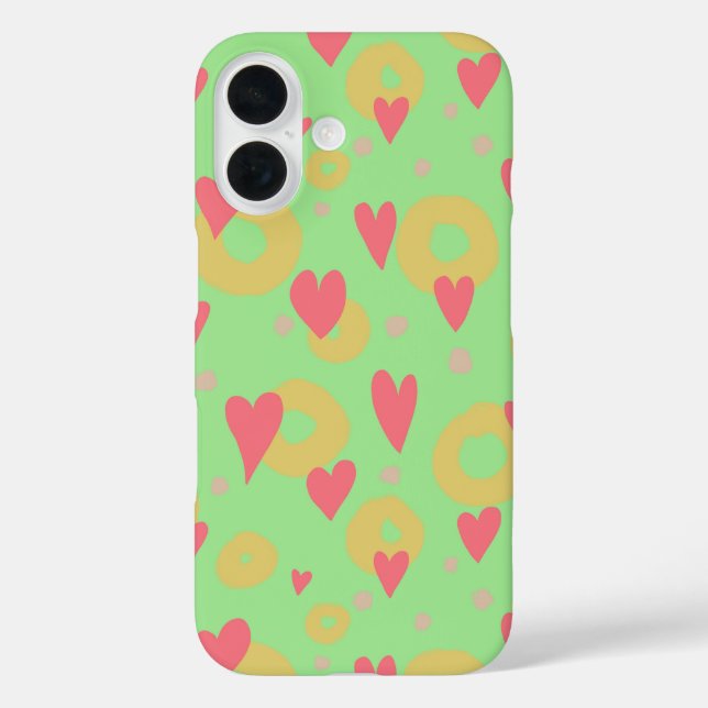 Spring Colours Hearts Doughnut Rings Polka Dots Case-Mate iPhone Case (Back)