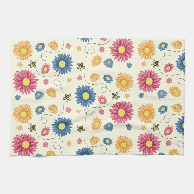 Spring Colours Kitchen Towel (Horizontal)