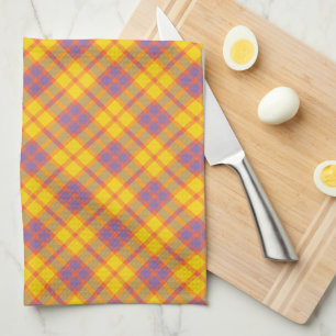Spring Colours Plaid Pattern Kitchen Towel