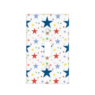 Spring Colours Stars Light Switch Cover