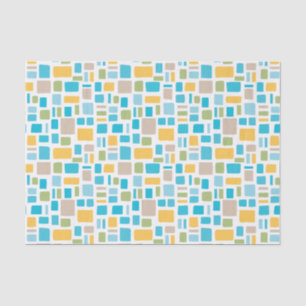 Spring Colours Wonky Squares & Rectangles Tissue Paper