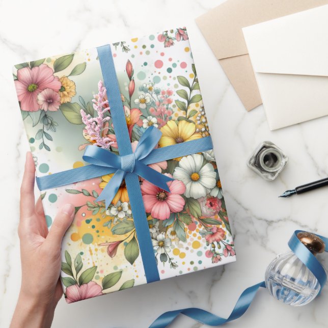 Spring Confetti Garden Wrapping Paper (Gifting)