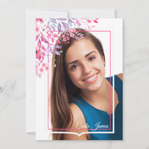 Spring Confirmation Photo Invitation