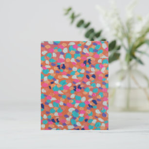 Spring Coral Abstract Postcard