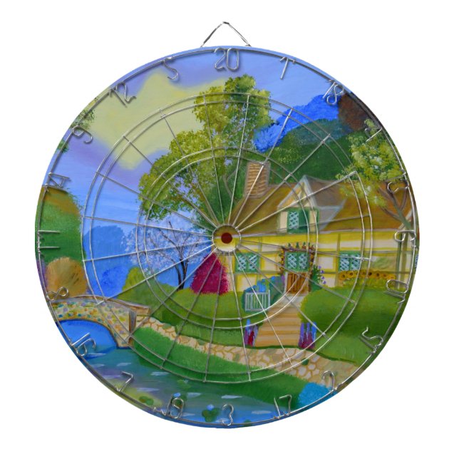 Spring Cottage Dartboard (Front)
