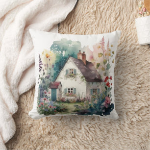 Spring Cottage Home Decor Throw Pillow