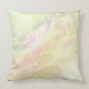 *~* Spring Cotton Abstract Marble Iridescent Throw Pillow