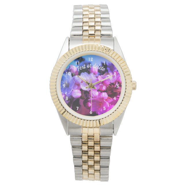 Spring Crabapple Blossoms Abstract Personalized  Watch (Front)