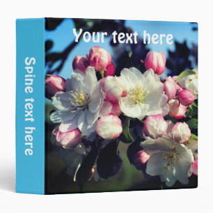 Spring Crabapple Flower Blossoms Personalized Binder