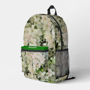 Spring Crabapple Flower Blossoms Personalized Printed Backpack