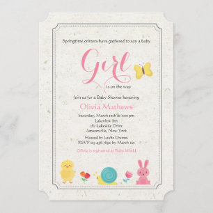Spring Critters Invitation